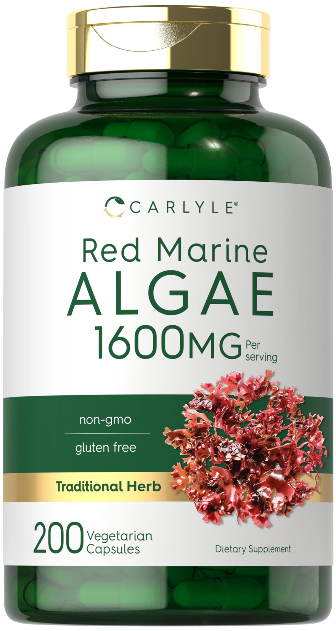 Carlyle Red Marine Algae vegetarian capsules front view