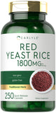 Carlyle Red Yeast Rice 1800mg capsule bottle front view