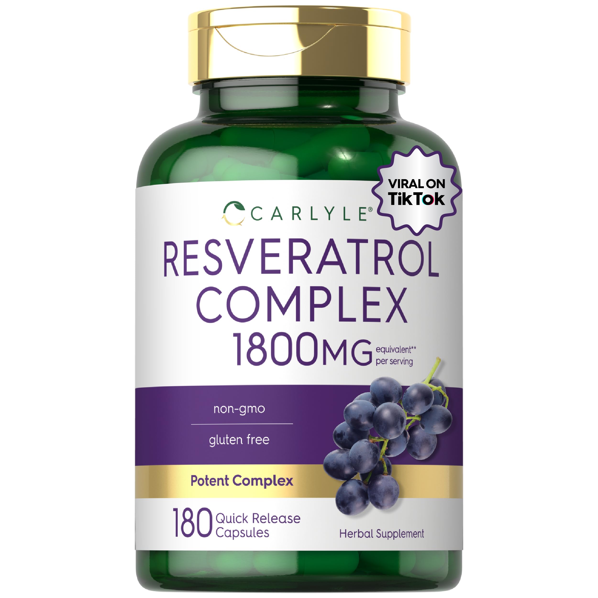Carlyle Resveratrol Ultra Complex 60 capsules front view