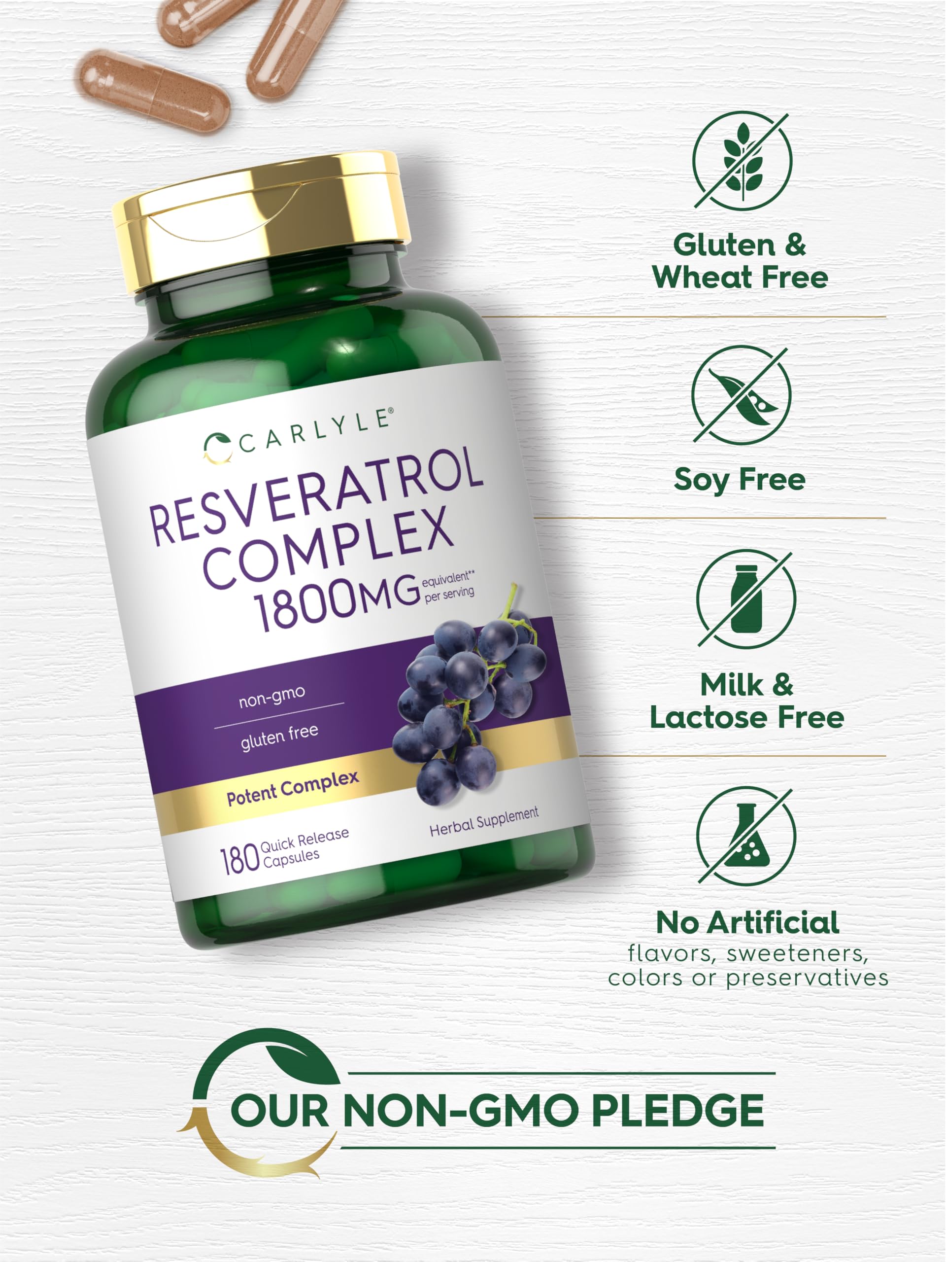 Carlyle Resveratrol Ultra Complex ingredients list