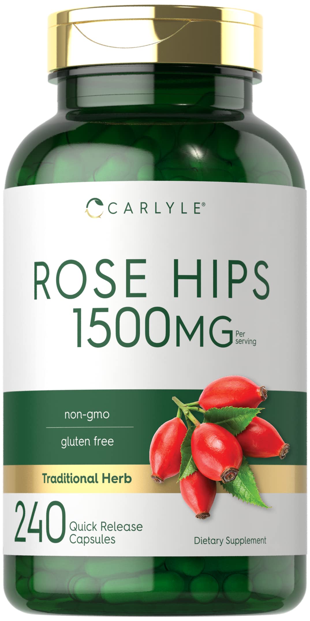 Carlyle Rose Hips 1500mg capsules front view