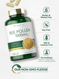 Carlyle Royal Jelly Bee Complex 1000mg capsules on a wooden table