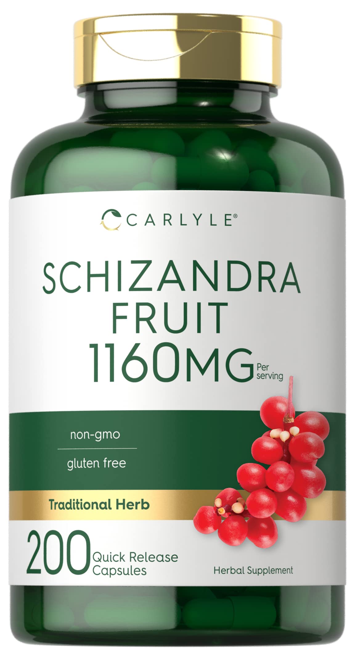 Carlyle Schizandra Fruit Capsules 1160mg front view