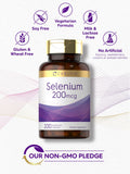 Carlyle Selenium 200 mcg vegetarian capsules back view