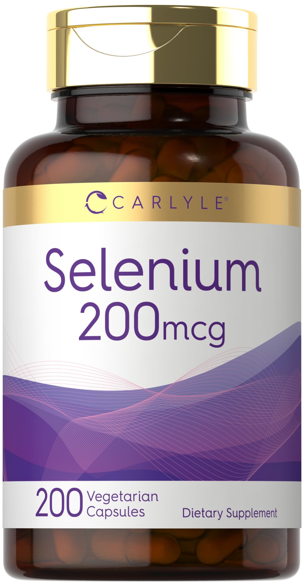 Carlyle Selenium 200 mcg vegetarian capsules front view