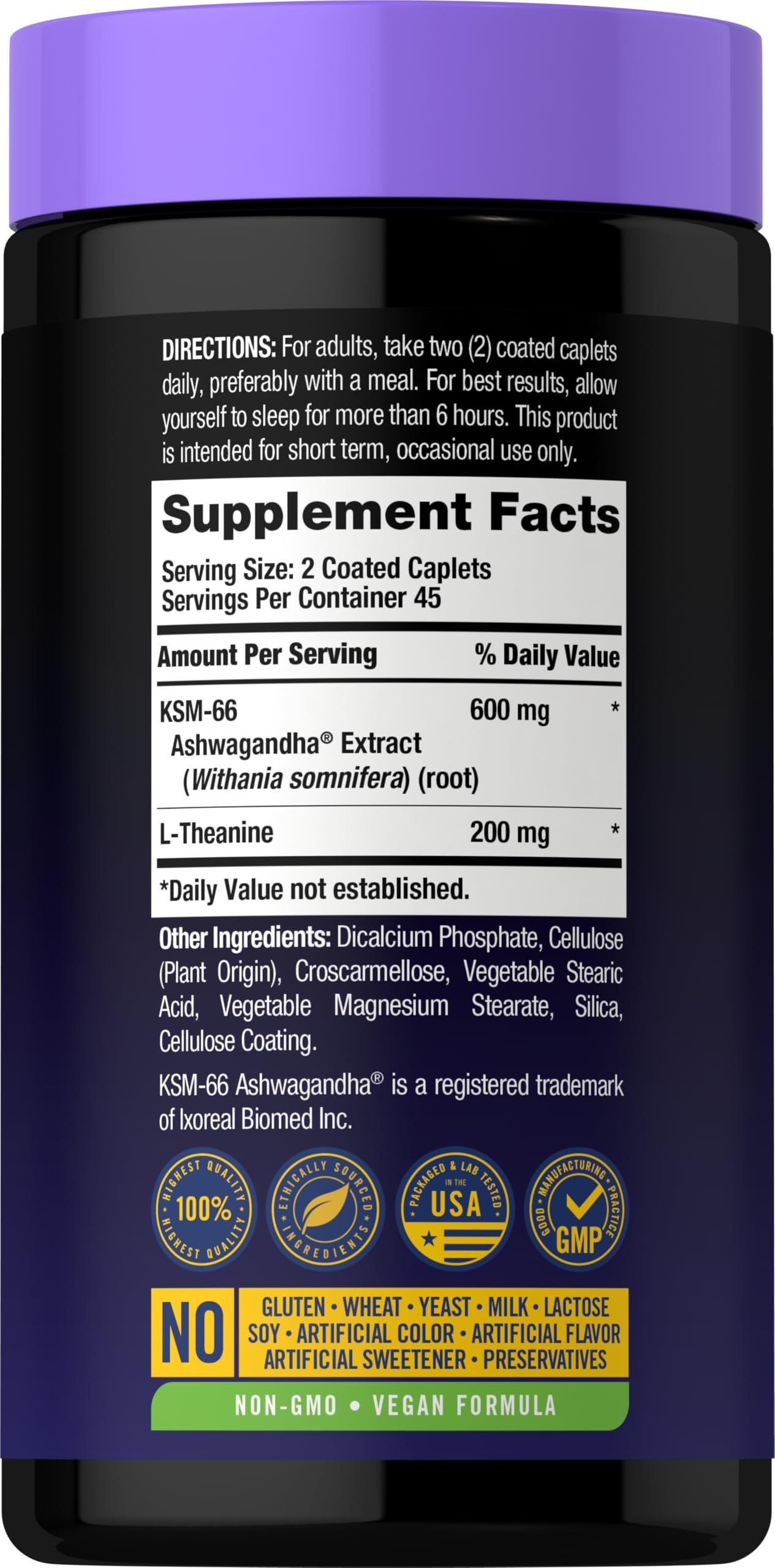 Carlyle Sleep Aid Supplement 90 caplets side view