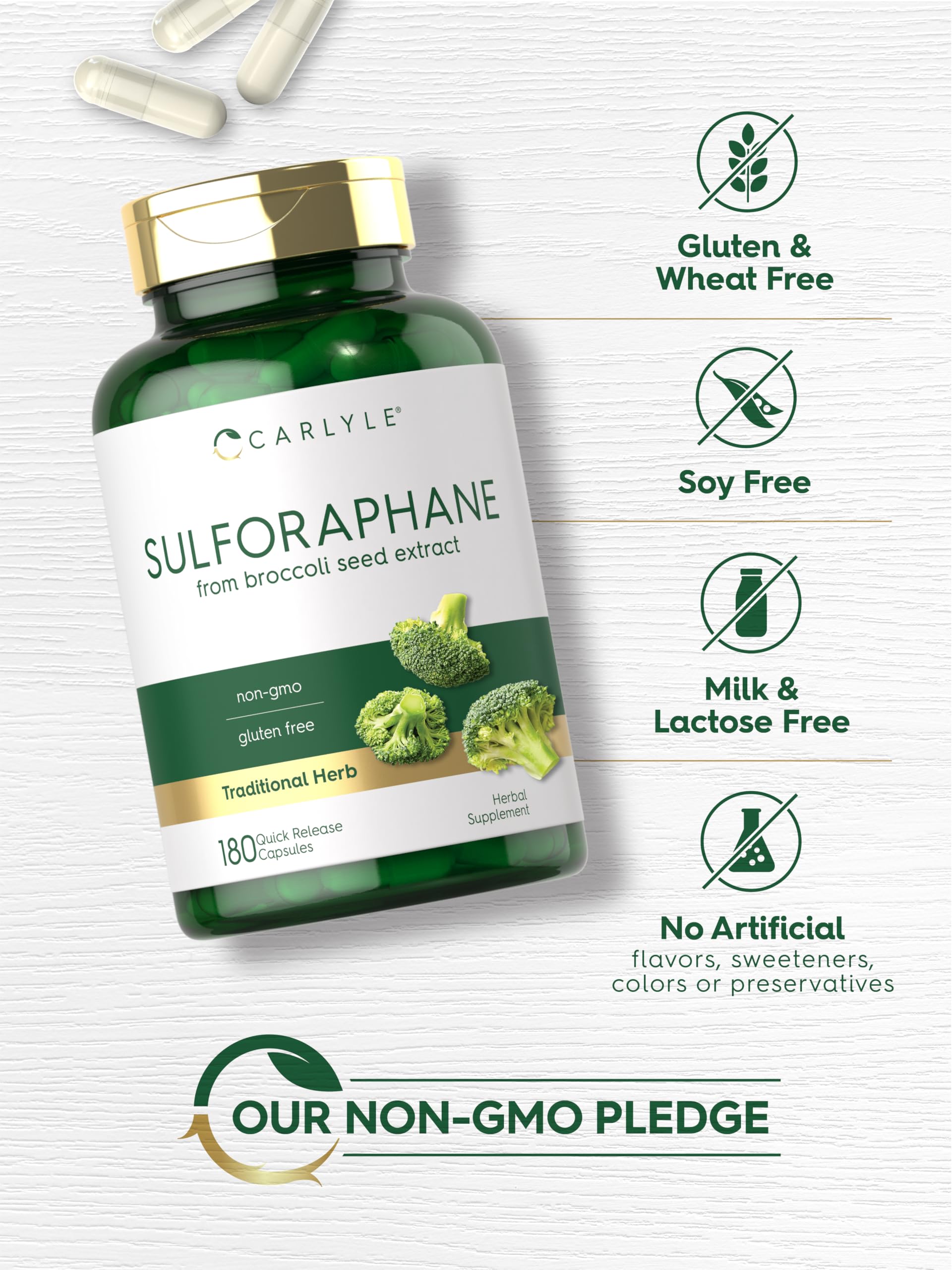 Carlyle Sulforaphane capsules opened bottle