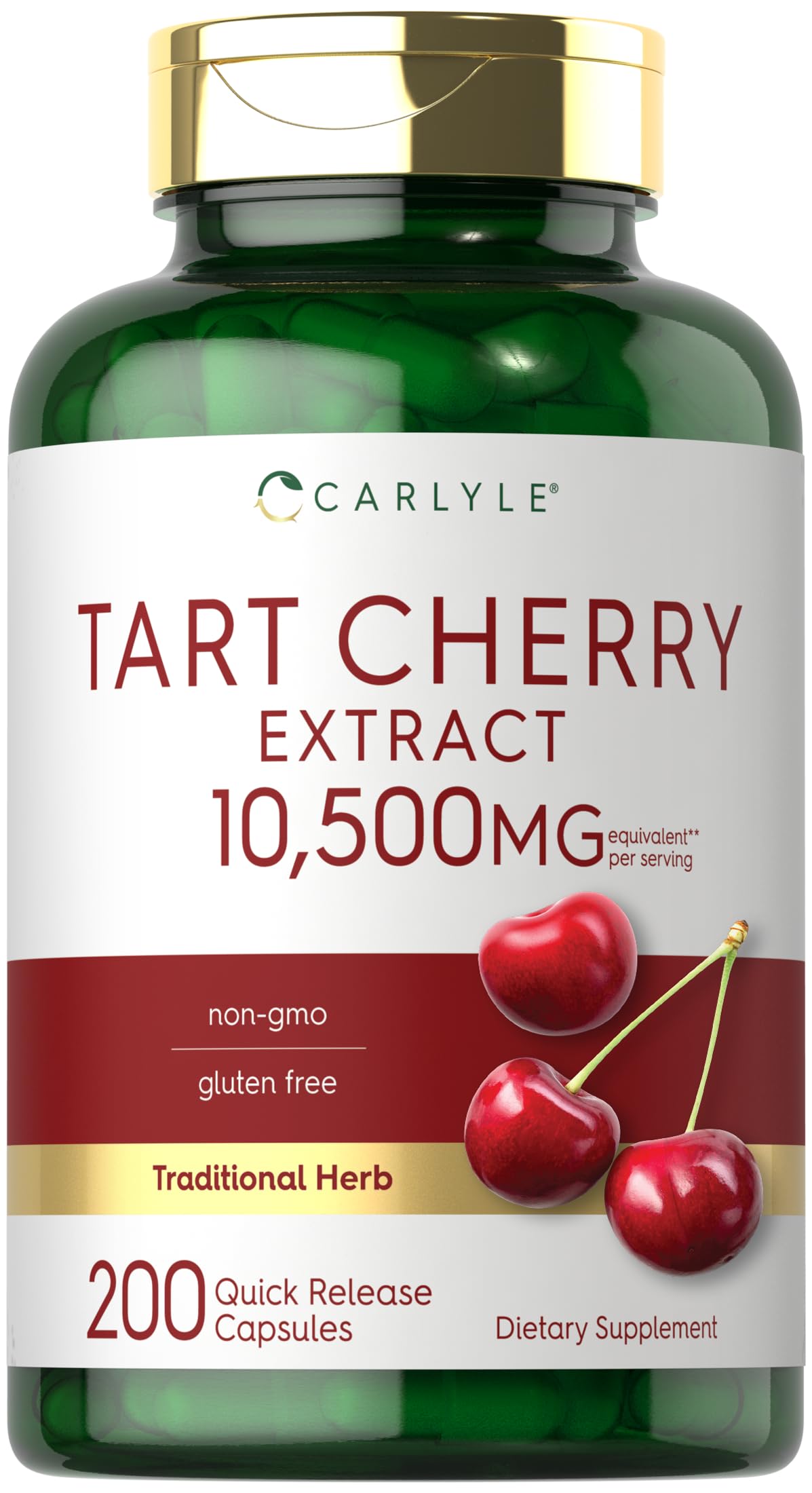 Carlyle Tart Cherry Extract 1000mg capsule bottle front view