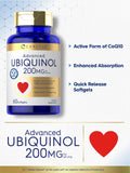 Carlyle Ubiquinol CoQ10 200mg Softgels bottle with label