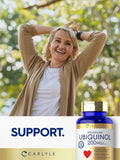 Carlyle Ubiquinol CoQ10 200mg Softgels in hand
