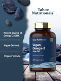 Carlyle Vegan Omega-3 Softgels lifestyle shot on a kitchen counter