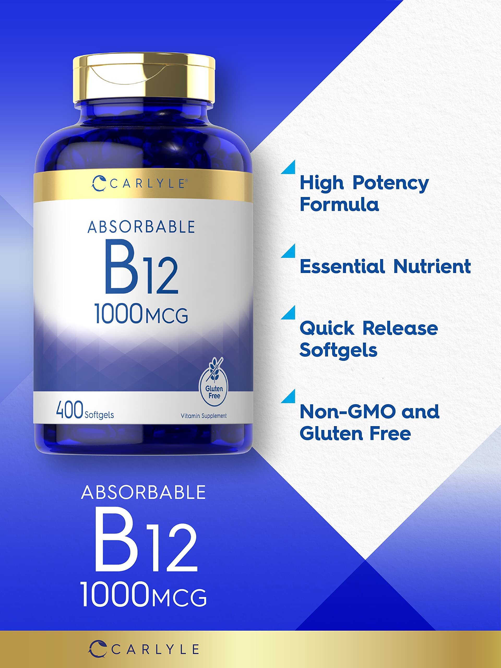 Carlyle Vitamin B-12 1000 mcg Softgels packaging