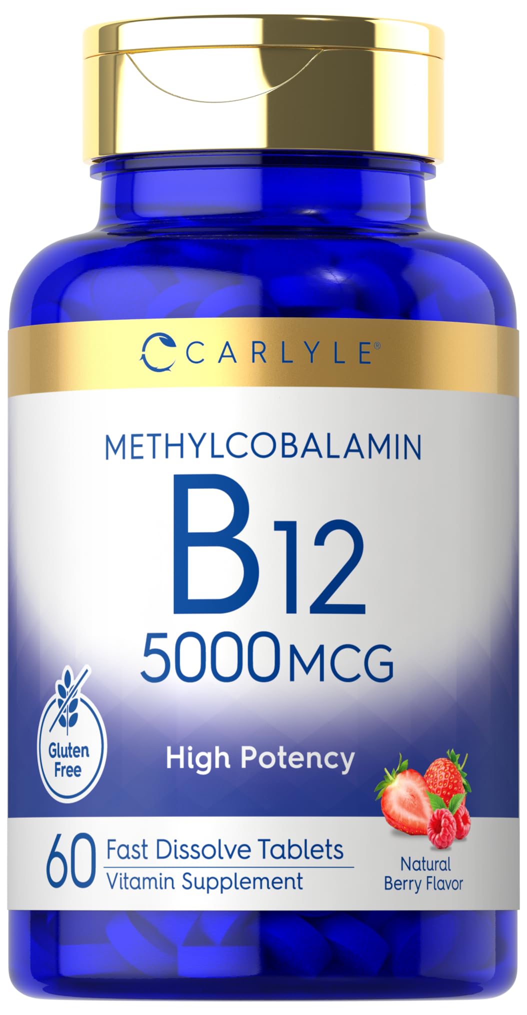 Carlyle Vitamin B-12 5000 mcg fast dissolve tablets front view