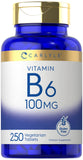 Carlyle Vitamin B6 100mg Vegetarian Tablets front view