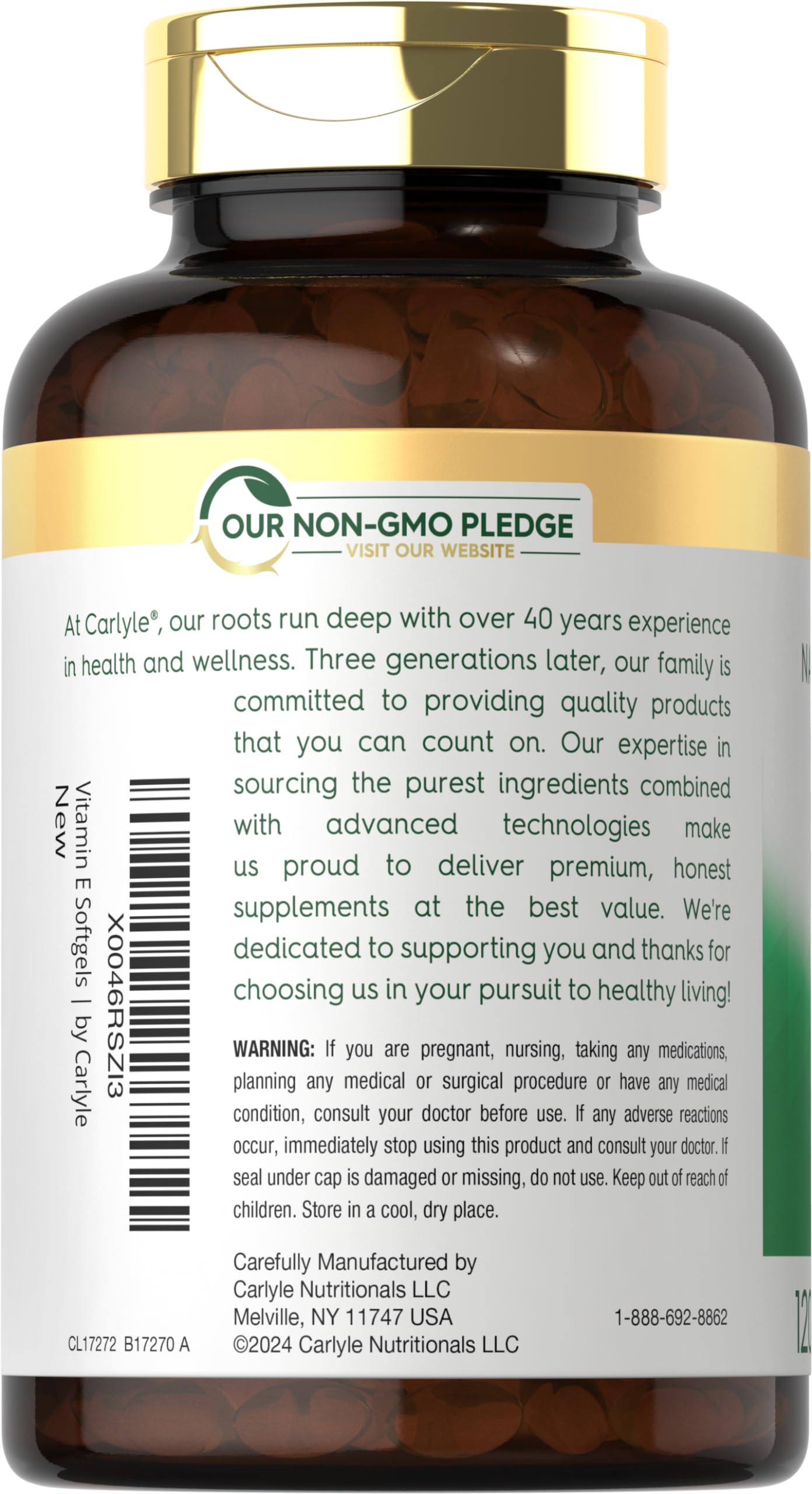 Carlyle Vitamin E 1000 IU Softgels packaging