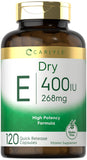Carlyle Vitamin E 400 IU capsules bottle front view