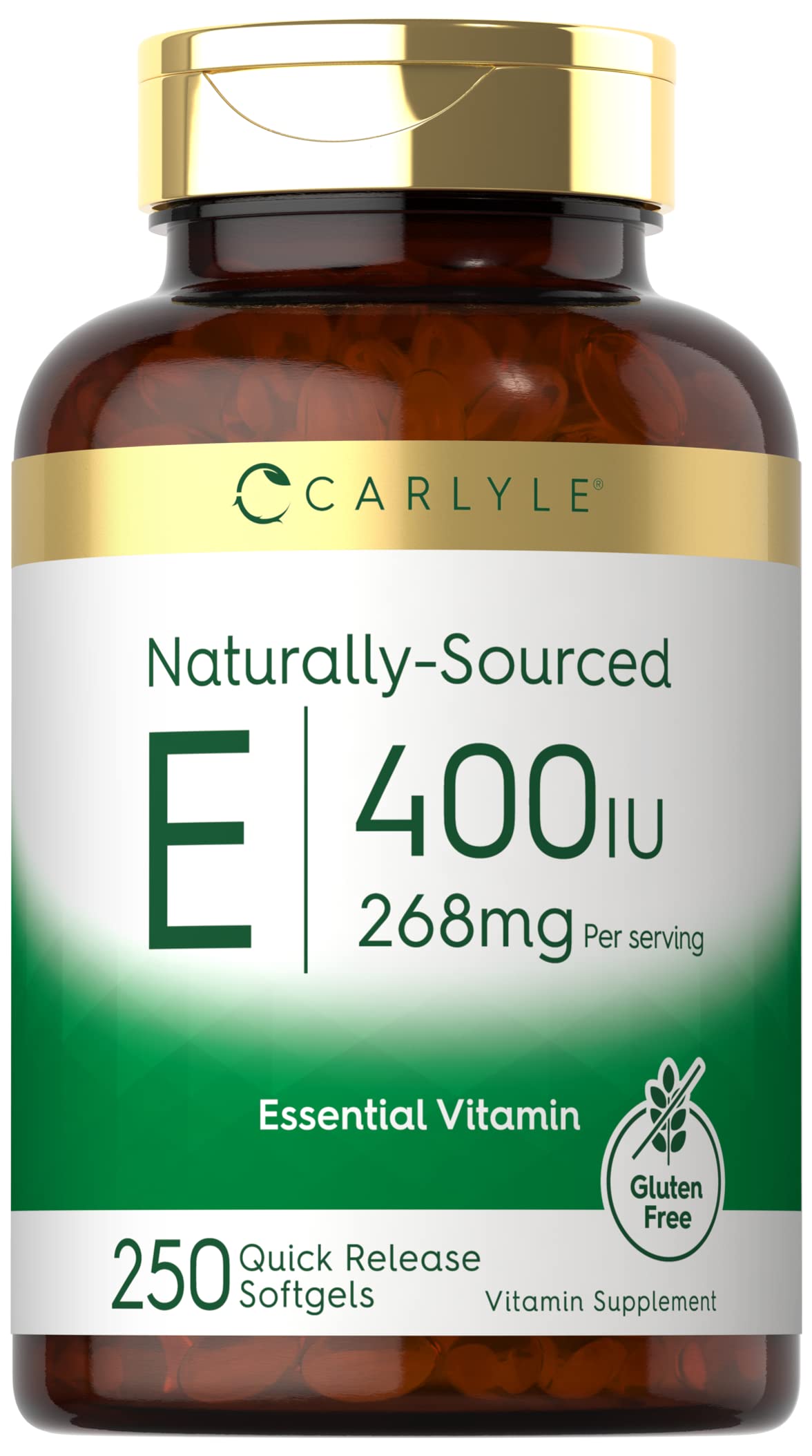 Carlyle Vitamin E 400 IU Softgels front view