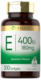 Carlyle Vitamin E 400 IU softgels front view