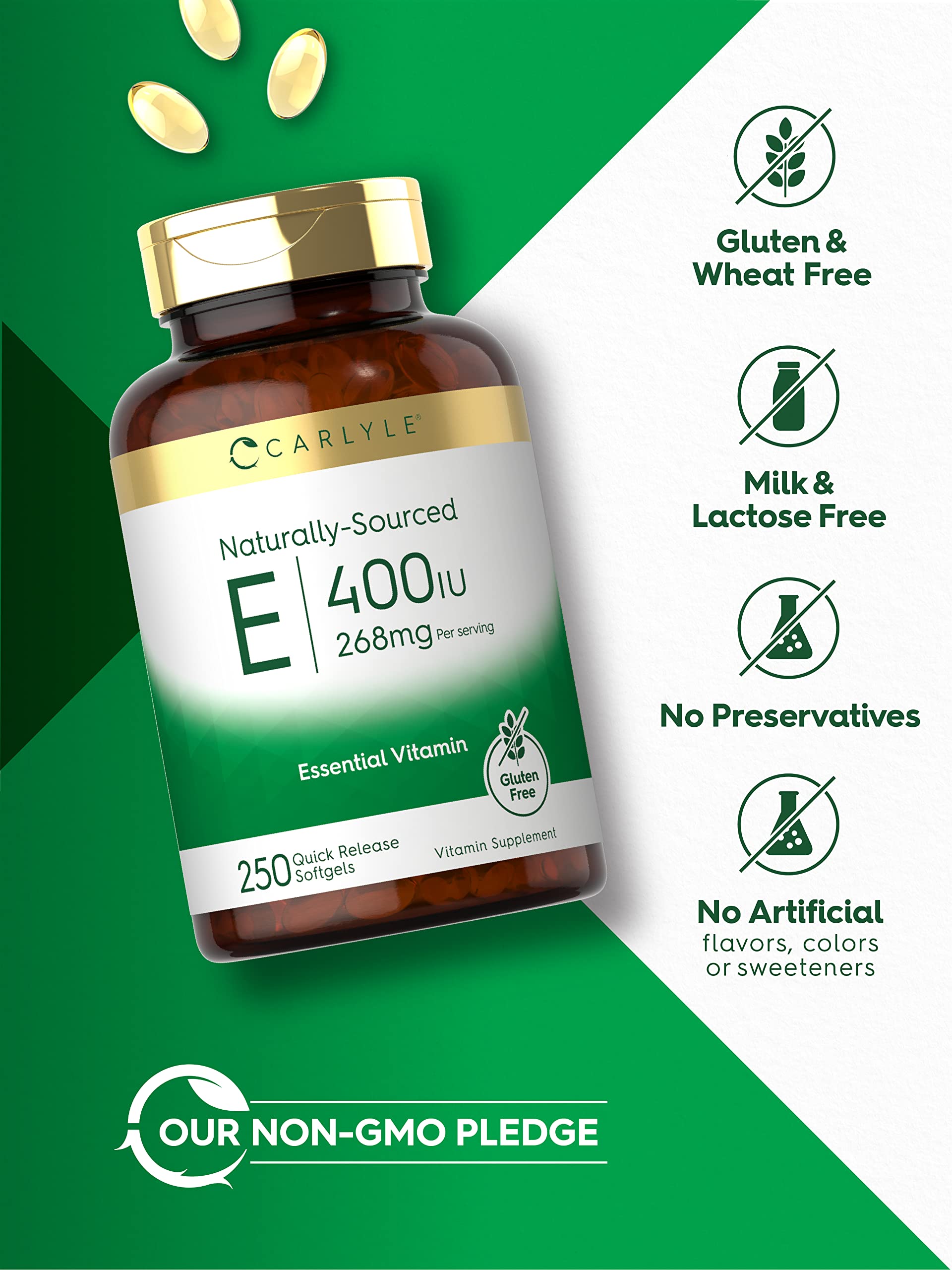 Carlyle Vitamin E 400 IU Softgels in packaging
