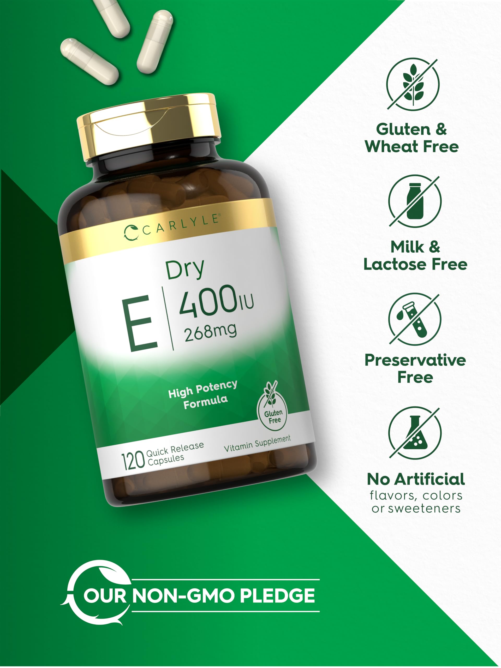 Carlyle Vitamin E bottle side view