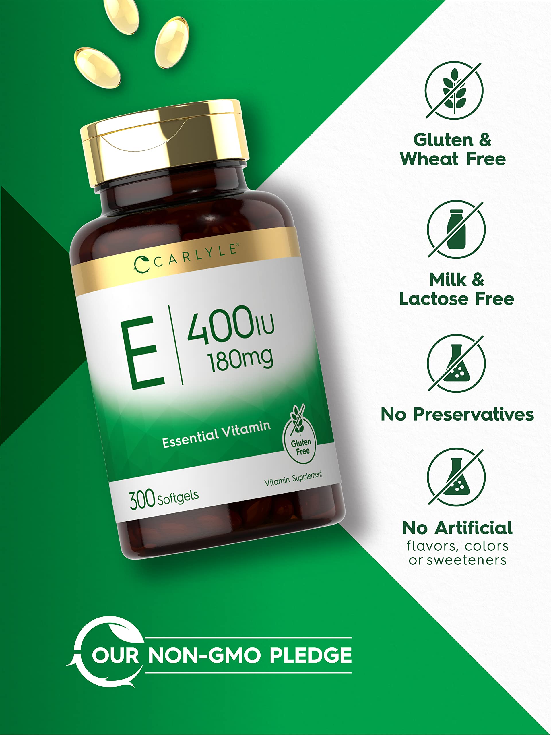 Carlyle Vitamin E softgels close-up