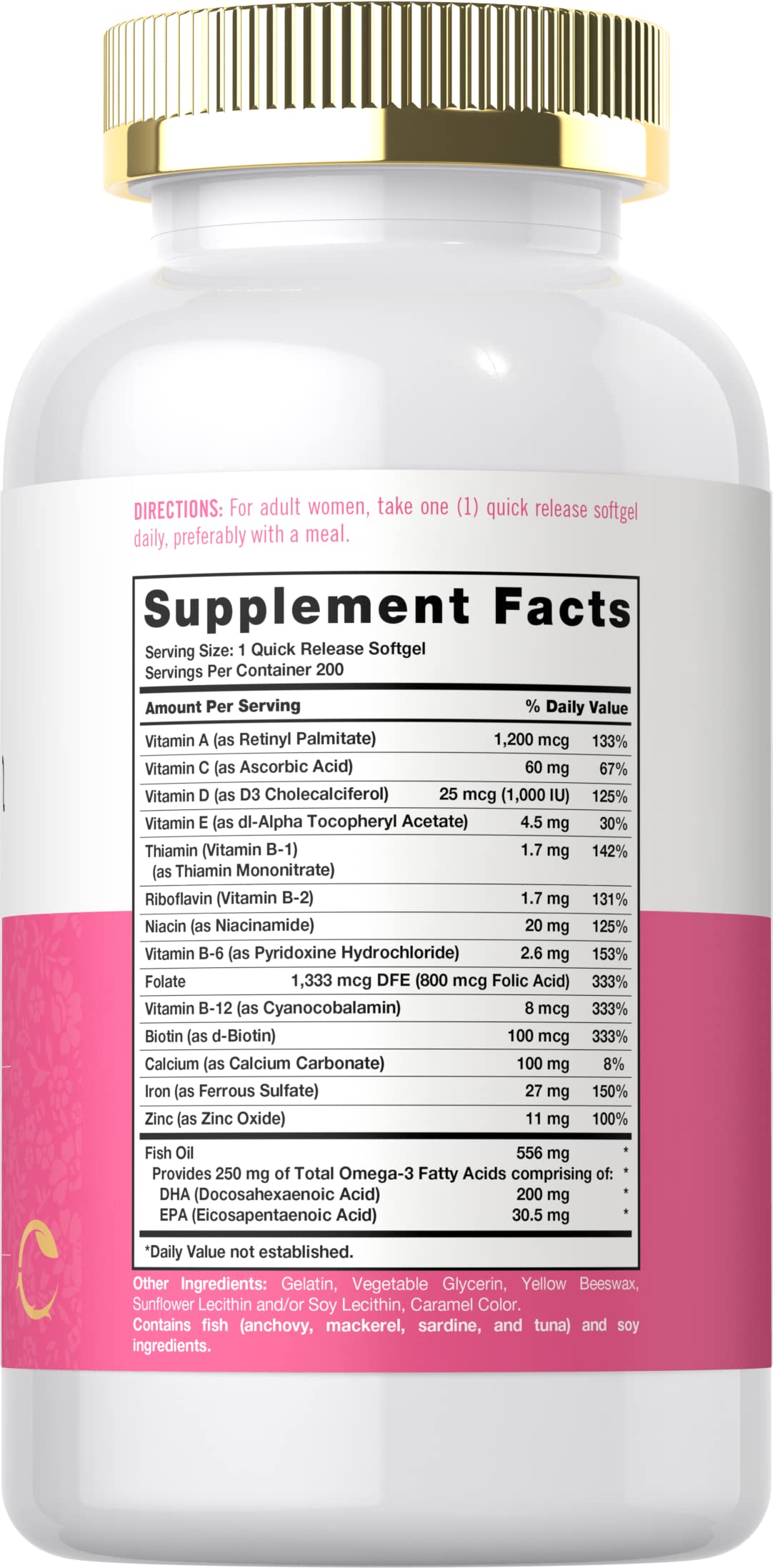 Carlyle Women's Multi Plus Multivitamin side view