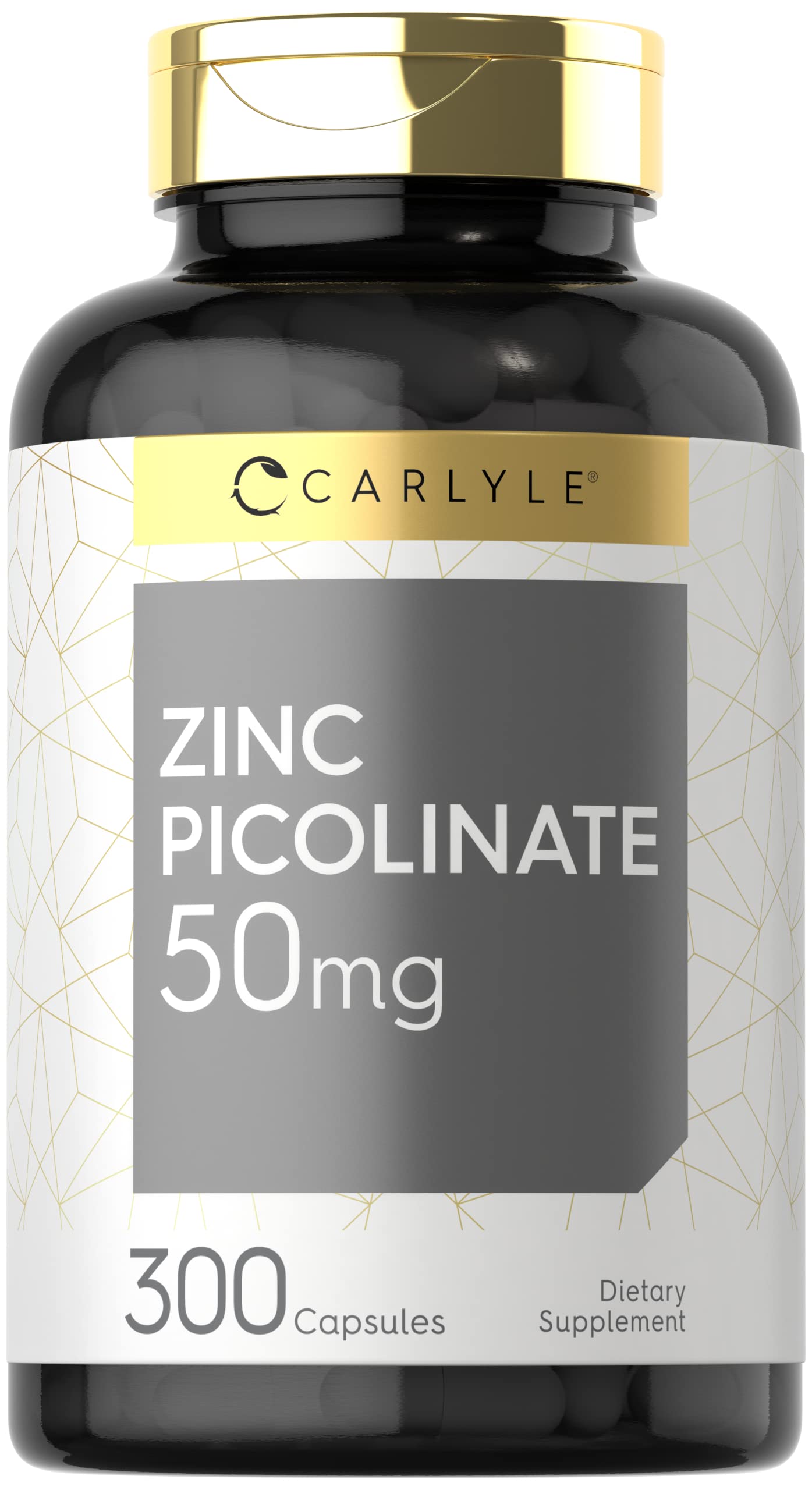 Carlyle Zinc Picolinate 50mg capsules front view