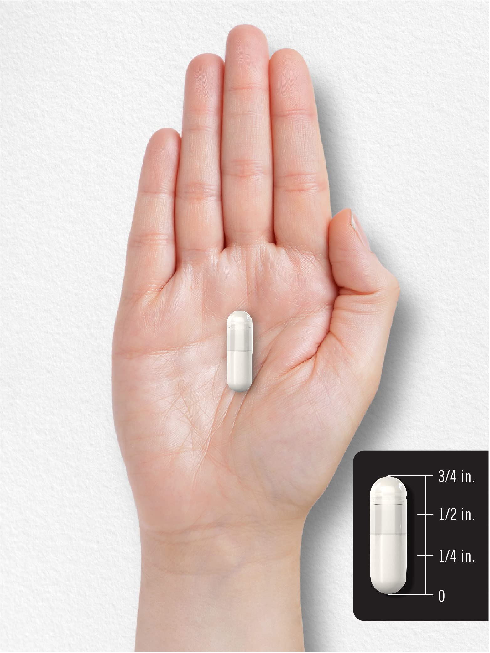 Carlyle Zinc Picolinate 50mg capsules in a hand
