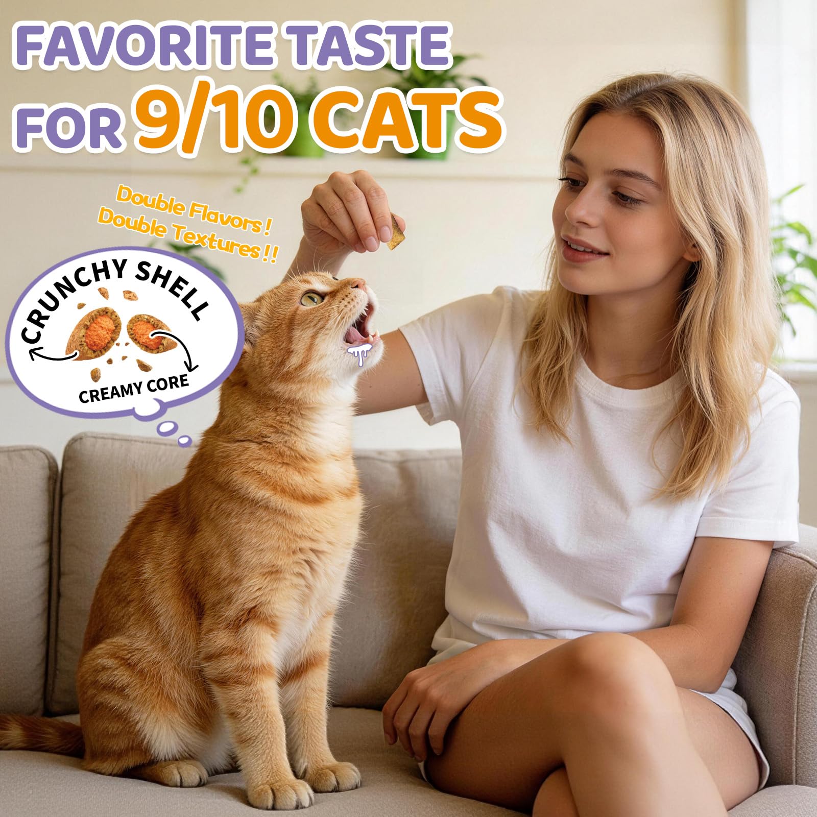 Carmelie L-Lysine Cat Supplements 500 chews close-up