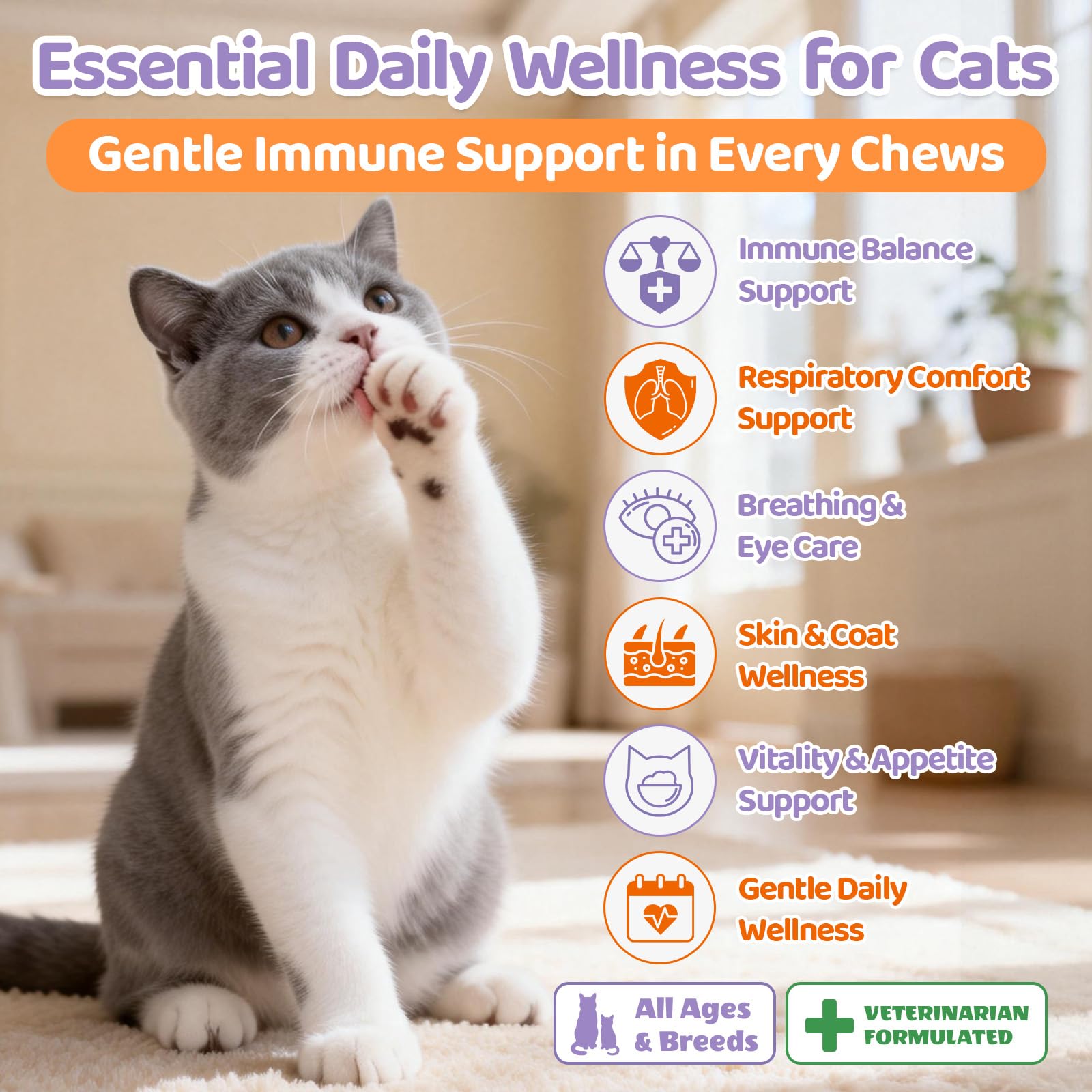 Carmelie L-Lysine Cat Supplements packaging side view