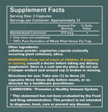 Carnivora Herbal Supplement 50g back view with ingredient list