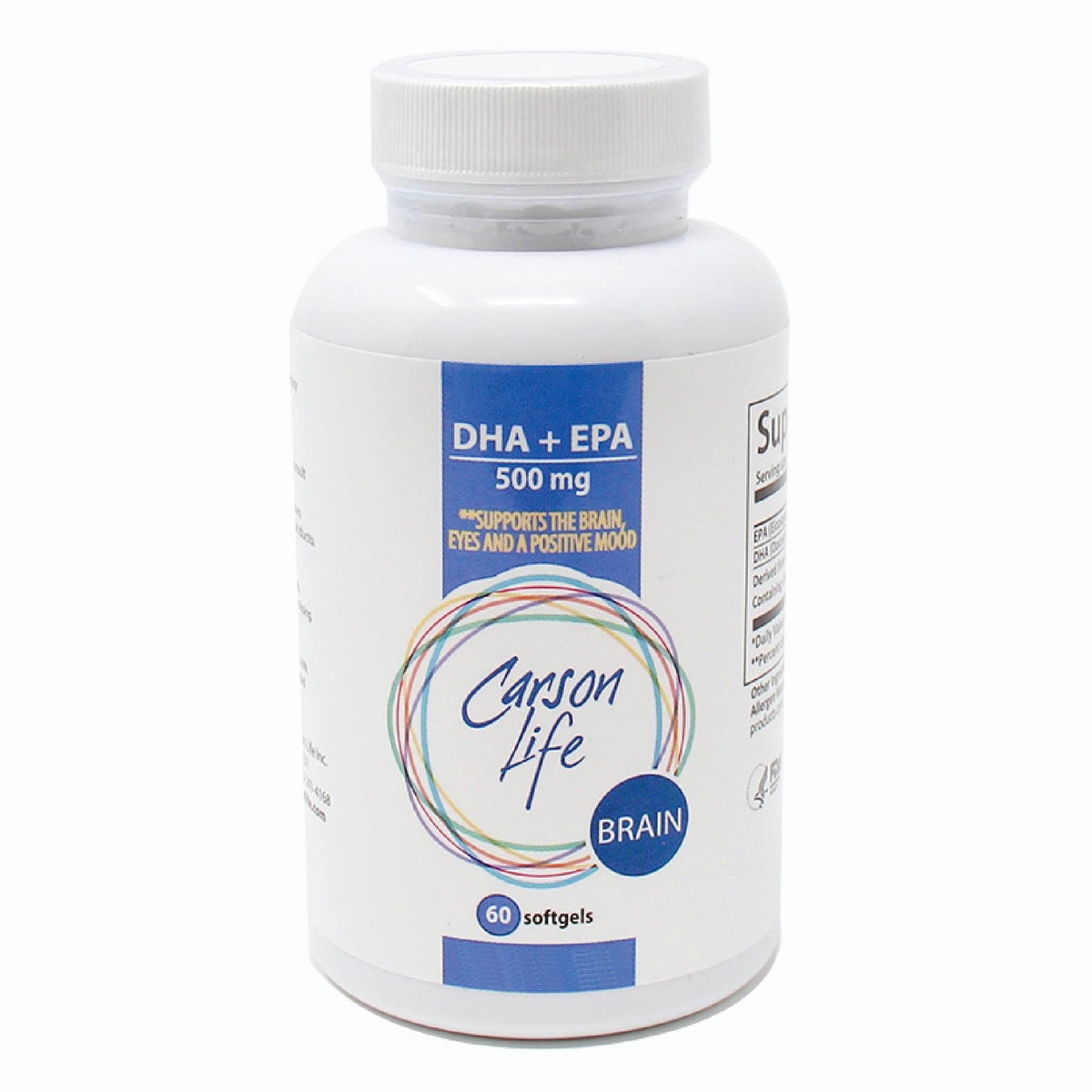 Carson Life Omega-3 EPA DHA Softgels bottle front view