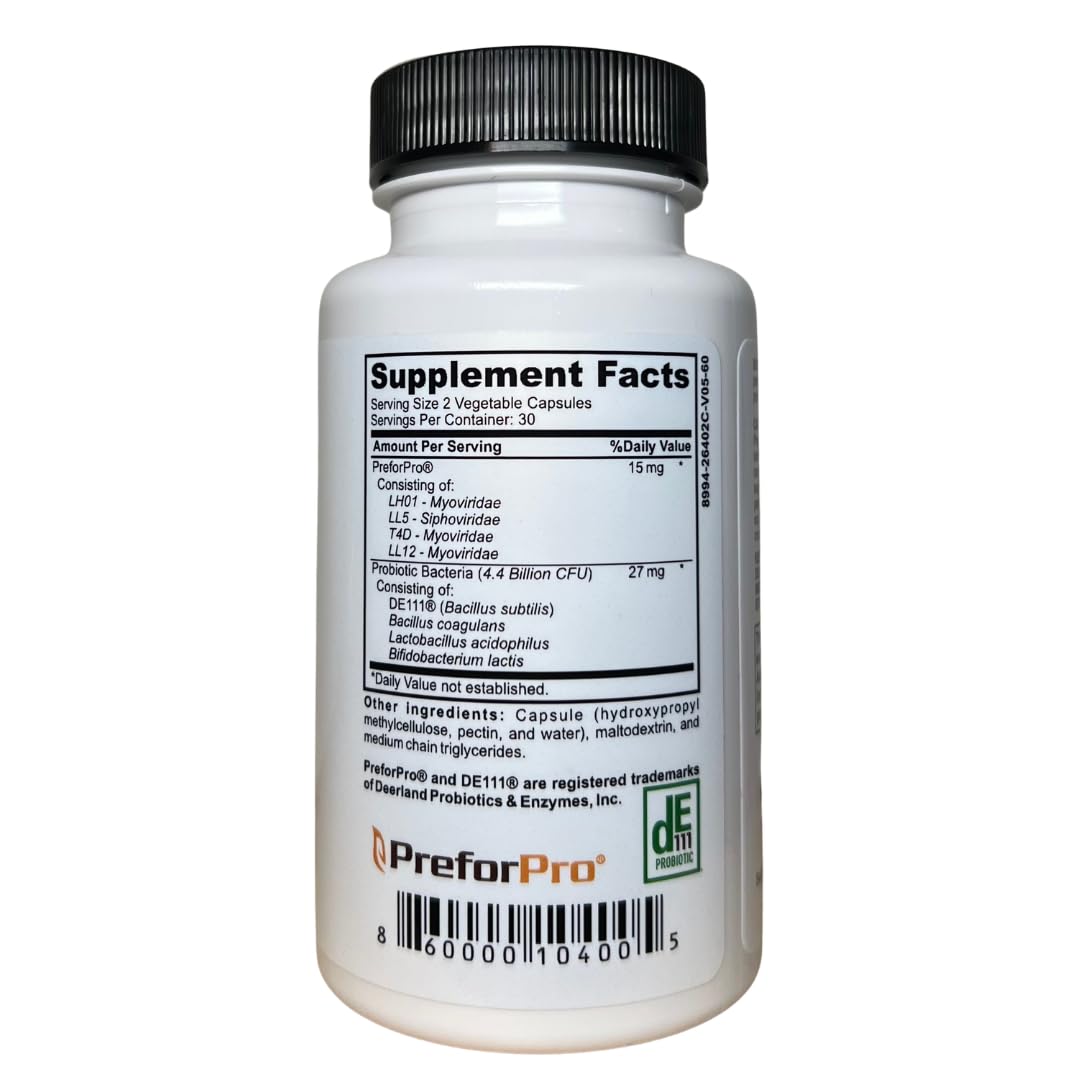 Casa de Sante Probiotic Capsules back view with ingredient list