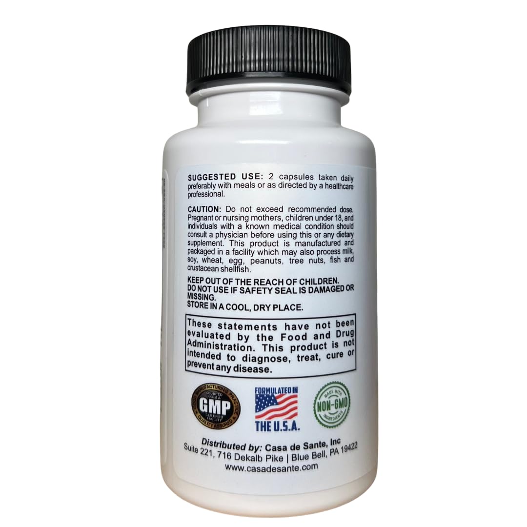 Casa de Sante Probiotic Capsules displayed with a measuring spoon