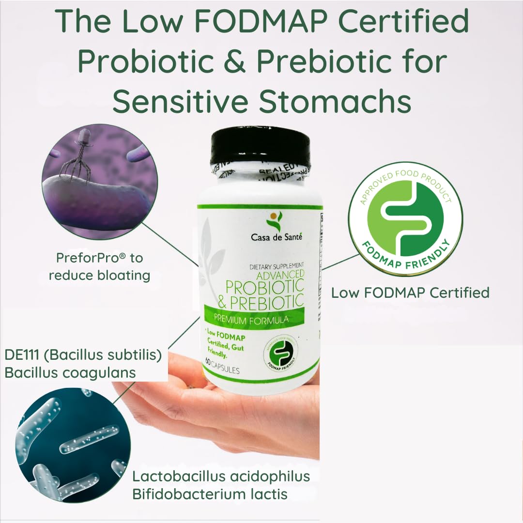 Casa de Sante Probiotic Capsules opened bottle showing capsules