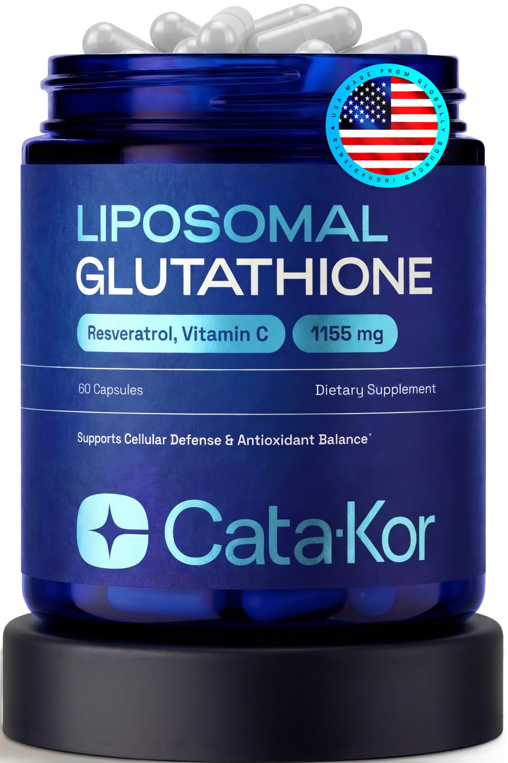 Cata-Kor Liposomal Glutathione Complex front view of packaging