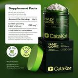 Cata-Kor Liposomal NAD+ Supplement on a wooden table