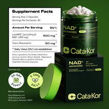 Cata-Kor Liposomal NAD+ Supplement with a plant background