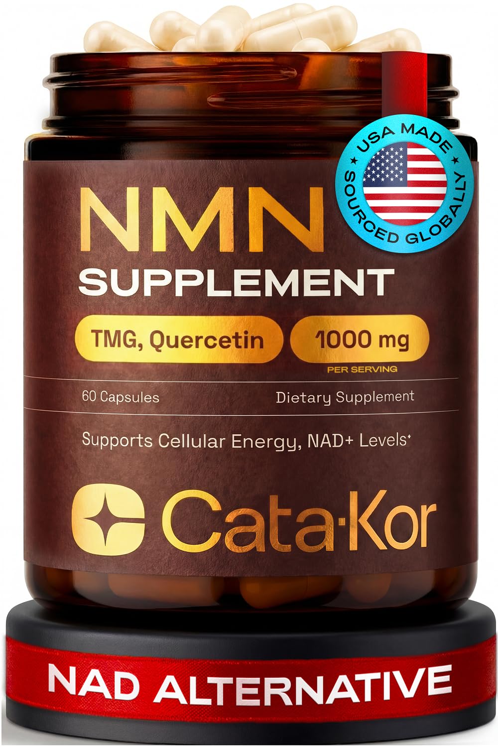 Cata-Kor NMN Supplement Complex 60 capsules front view