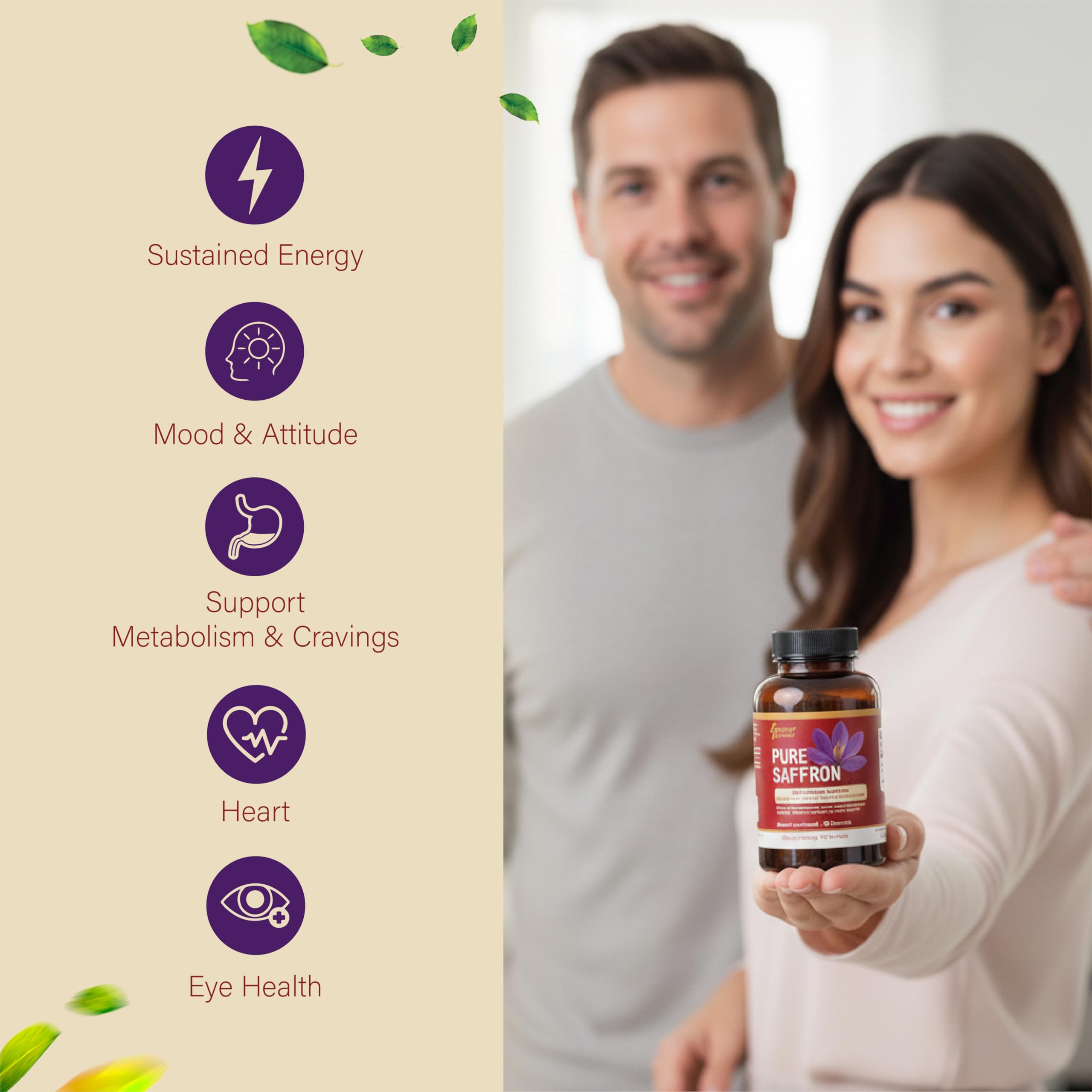 Catalyst Nutrition Saffron Extract bottle back view with dosage instructions