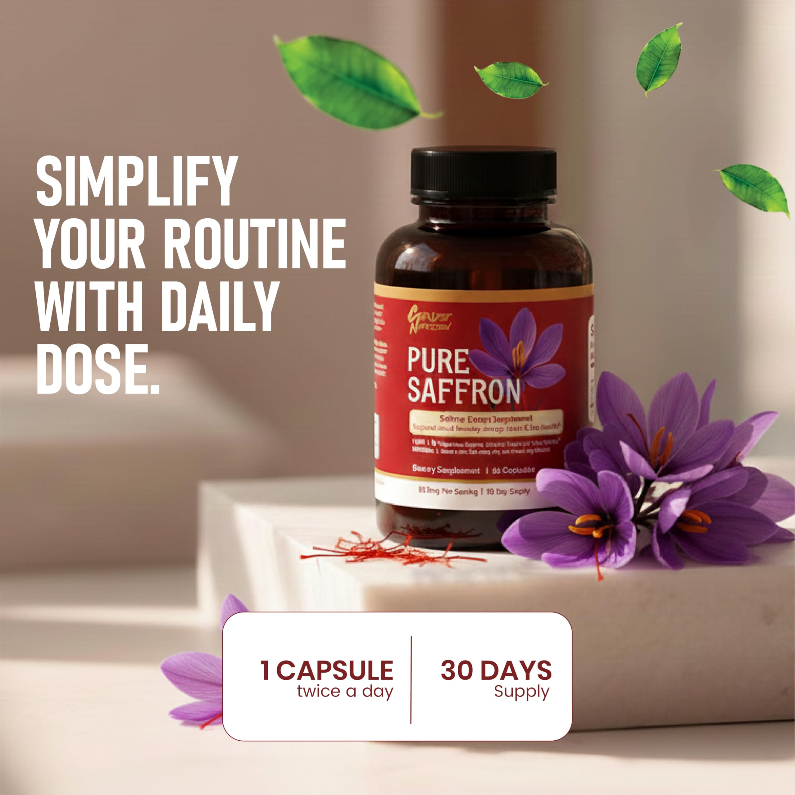 Catalyst Nutrition Saffron Extract bottle with ingredients list