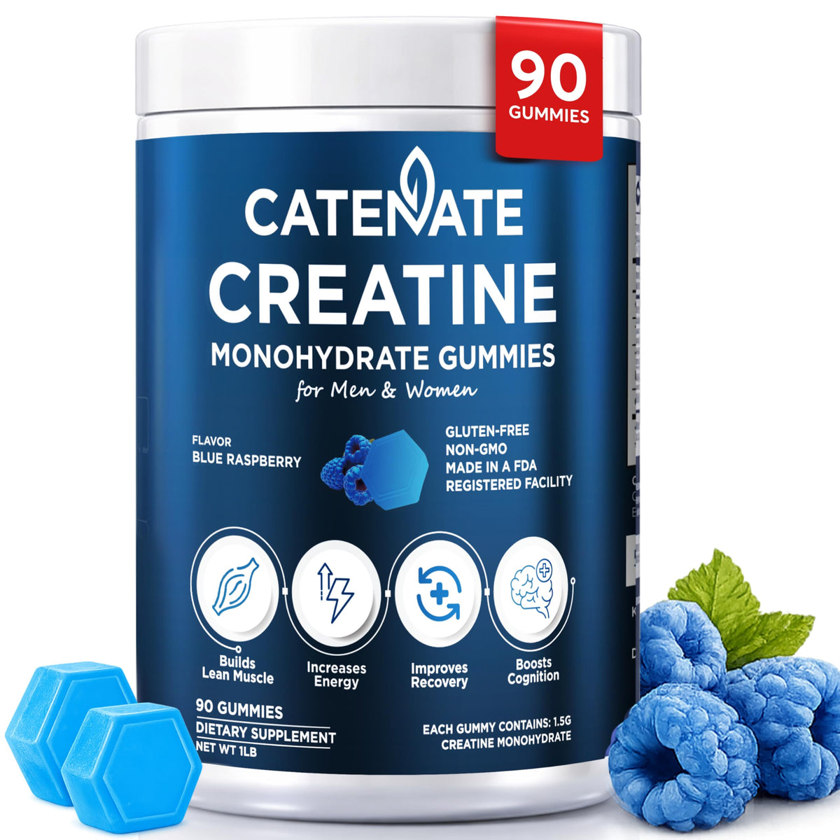 CATENATE Creatine Gummies front view packaging