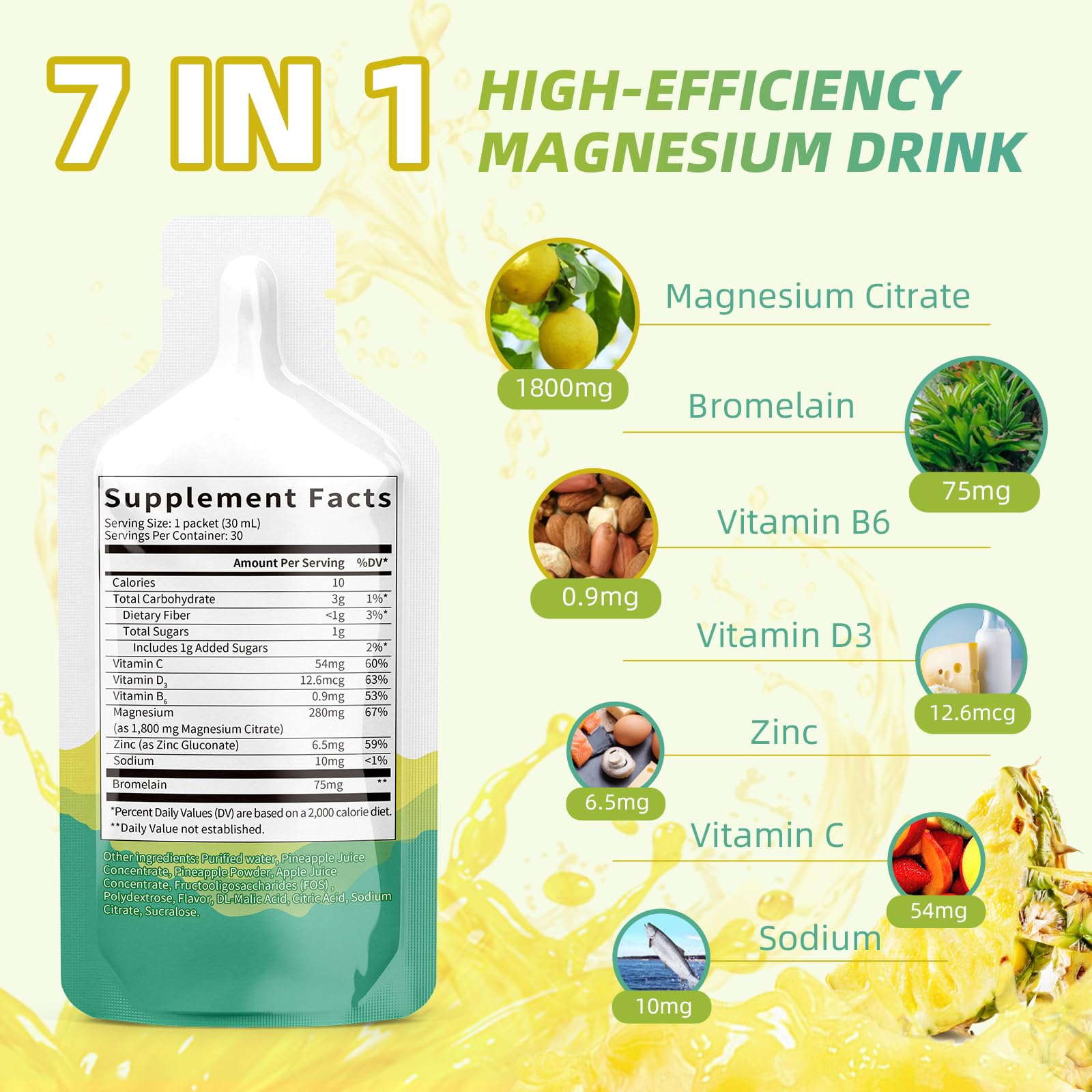 Catfit Magnesium Citrate Liquid Supplement packaging with nutritional information