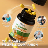 Catfit Moringa Herbal Supplement 150g capsules in a hand