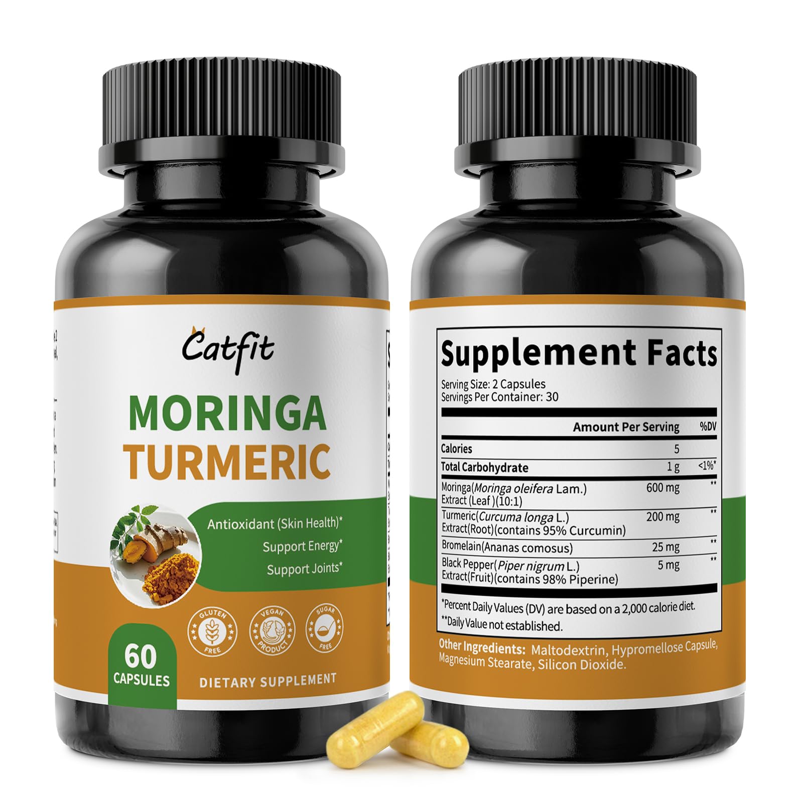 Catfit Moringa Herbal Supplement 150g front view
