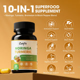 Catfit Moringa Herbal Supplement 150g side view showing capsule