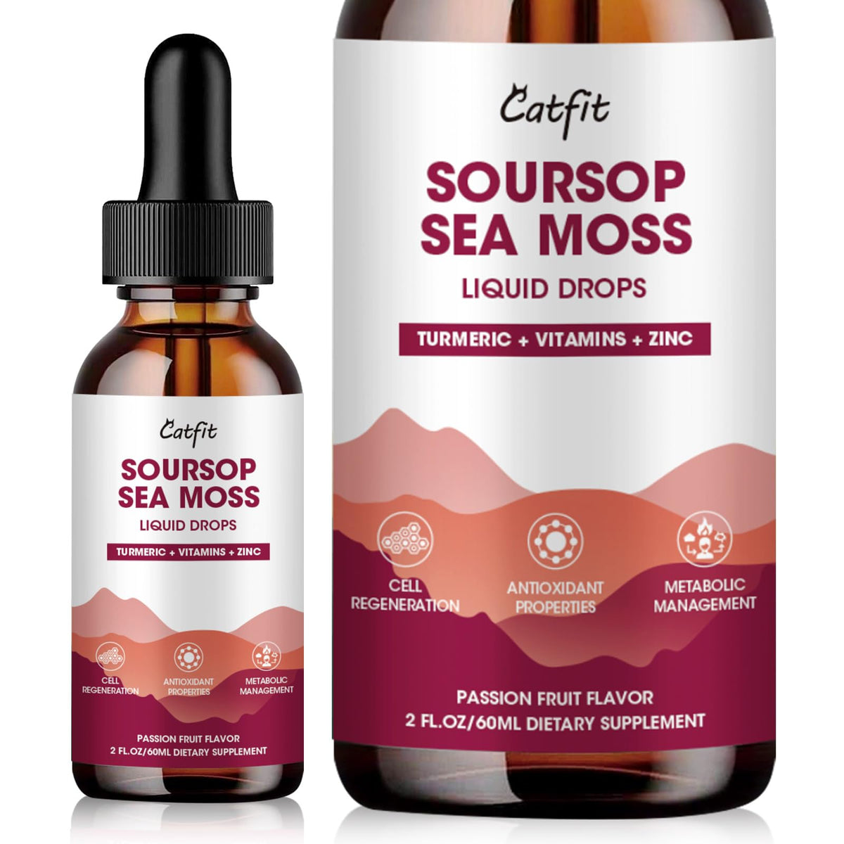 Catfit Soursop Graviola Liquid Drops 30ml bottle front view