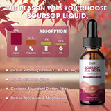 Catfit Soursop Graviola Liquid Drops displayed on a wooden table