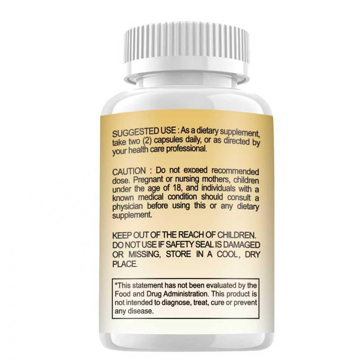 CAUDAN Kimchi Capsules side view of bottle