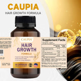 CAUPIA Hair Growth Capsules on a wooden table